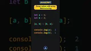 Swapping Two Variables Tricks In JavaScript #javascript #code