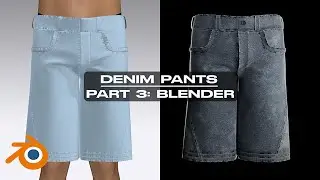 Rendering Denim Pants in CLO3D, Substance Painter, Blender - Part 3: Blender