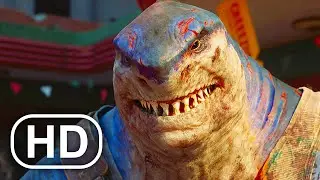 SUICIDE SQUAD VS JUSTICE LEAGUE Fight Scene King Shark, Batman, Superman (2021) Action HD