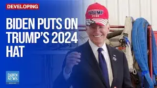 Joe Biden Puts on Donald Trump 2024 campaign hat during Pennsylvania visit | Dawn News English