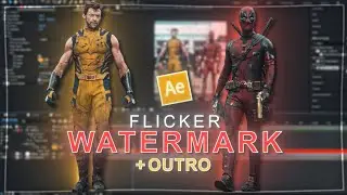 Flicker watermark + outro tutorial on after effects