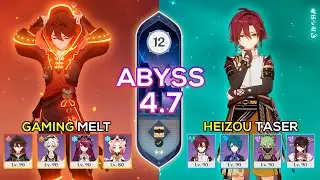 C3 Heizou Taser & C6 Gaming Melt | Spiral Abyss 4.7 | Genshin Impact