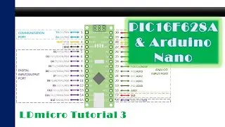 LDmicro 3: PIC16F628A & Arduino Nano (Microcontroller PLC Ladder Logic Programming with LDmicro)