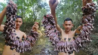 Amazing Cooking 1000 Baby Birds - Crispy a lot baby Birds in the jungle