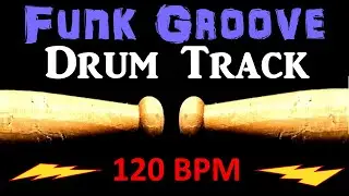 Funk Rock Drum Track 120 BPM Drum Beat for Bass Guitar Backing Tracks Drum Beats Instrumental 🥁 444