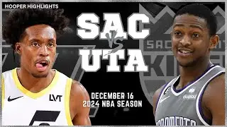 Sacramento Kings vs Utah Jazz Full Game Highlights | Dec 16 | 2024 NBA Season