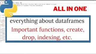 Dataframes In Python | ALL IN ONE(Important Functions, Indexing, how to create, drop) WITH EXAMPLES