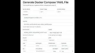 generate docker compose file online