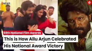 National Awards 2023: Allu Arjun's Celebratory Moments Following National Award Win | Pushpa 2