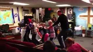 Judd and kids dancing