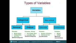 Classification of Variables and Types of Measurement Scales