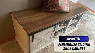 Walker Edison Rustic Farmhouse Shoe Cabinet Bench Review: Style Meets Storage