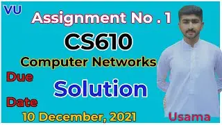 CS610 Assignment No. 1 Solution | 100% Correct Fall 2021 | CS610 Computer Networks By Usama Rajput