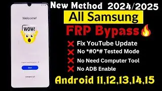 Samsung FRP Bypass Tool 2024 Android 14/13/12 Latest Security | No *#0*# | Adb Enable Fail Fixed✅