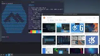 Setting up KDE Plasma and configuring Alpine Linux.