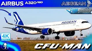 LIVE Aegean A320Neo Corfu - Manchester Airport FULL FLIGHT - Microsoft Flight Simulator 2020