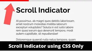 Create Scroll Indicator using CSS Only | Without JavaScript