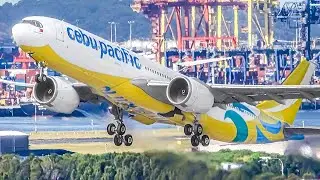 33 HEAVY TAKEOFFS and LANDINGS in 20 MINUTES at SYDNEY AIRPORT Australia Plane Spotting [SYD/YSSY]