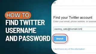 How to find Twitter username and password | Recover your Twitter Username and Password (2023)