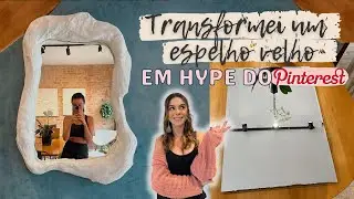 DIY Transformando Espelho Velho em um NOVO bem Pinterest ! Moldura Boho 