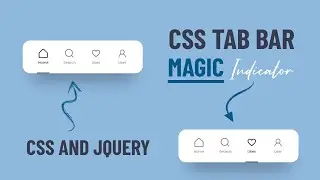 Tab Bar Interaction Using HTML CSS and jQuery | CSS Animations