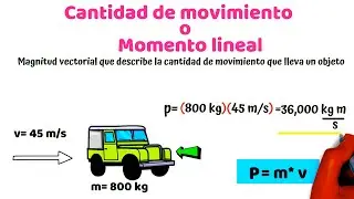 Cantidad de Movimiento o Momento Lineal