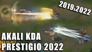 Akali KDA Edição de Prestigio (2022) - Spotlight e Comparação (2019x2022)