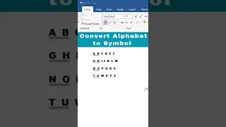 How to Convert Alphabet to Symbol