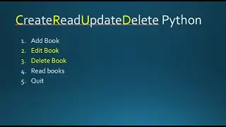 CRUD part 3/3: edit delete in python | console application | python projects