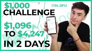 Turning $1,000 Into $4,000 in 2 Days Trading Options | Beginner Challenge Part 2