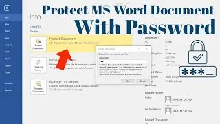 🔐 How To Protect MS Word Document With Password 🔑 Apply Password To MS Word File