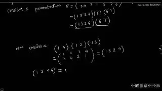 Expressing permutation as a product of Transpositions