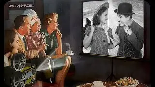 1940's Family Movie Night on a projector ( Oldies playing in another room, projector sounds ) ASMR