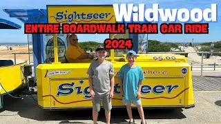 VLOG 47: Full Tram Car Ride on Wildwood Boardwalk 2024 | First Person POV | Tour Stores, Restaurants