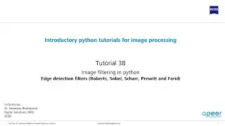 Tutorial 38 - Image filtering in python - Edge detection