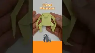 Origami Chimpanzee #origami #origamianimal #diy #origamipaper #paperart