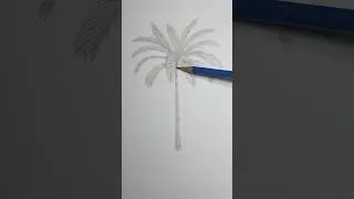 Draw a realistic palm tree 🌴 Easy drawing lesson for beginner artists. 