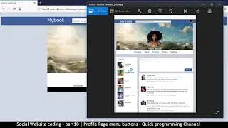 Social Website from scratch - Part 10 - Profile Page Menu | PHP | HTML | CSS | MYSQL Database