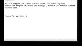 Inputs no. until user enter Negative number then Find Average, max  & minimum no C++||omnyevolutions