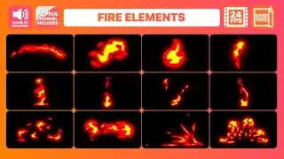 Fire Elements Pack + Titles | Premiere Pro Template