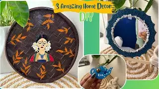 3 Homemade Home Decor Ideas | Cute Mirror DIY