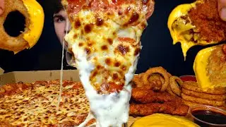 ASMR CHEESY PIZZA MUKBANG