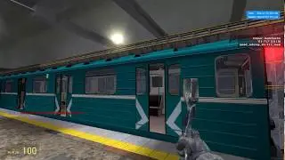 Garrys Mod - Metrostroi: Высадка пассажиров на конечной, осмотр состава, и ночная расстановка.