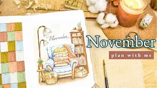 November 2024 Bullet Journal Setup • PLAN WITH ME 🧶 Knitting Monthly BuJo Theme w/ Watercolors