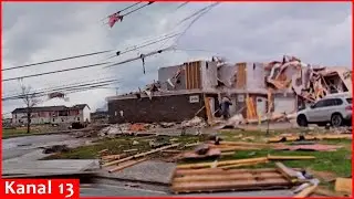 Tornado wrecks buildings in Clarksville, Tennessee