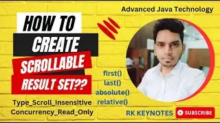 #06 Scrollable ResultSet | Type Forward Only, Sensitive and Insensitive, Concurrency Read Only | AJT