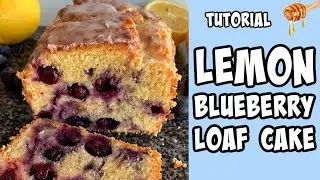 Lemon Blueberry Loaf Cake! Recipe tutorial #Shorts