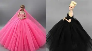 Disney Princess Doll Makeover ~ DIY Miniature Ideas for Barbie - Wig, Dress, Faceup, and More! DIY