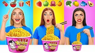 Emoji Food Challenge | Big, Medium and Small Food by Multi DO Challenge