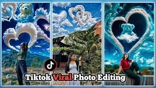 TikTok viral photo editing - Heart shape cloud sky photo editing